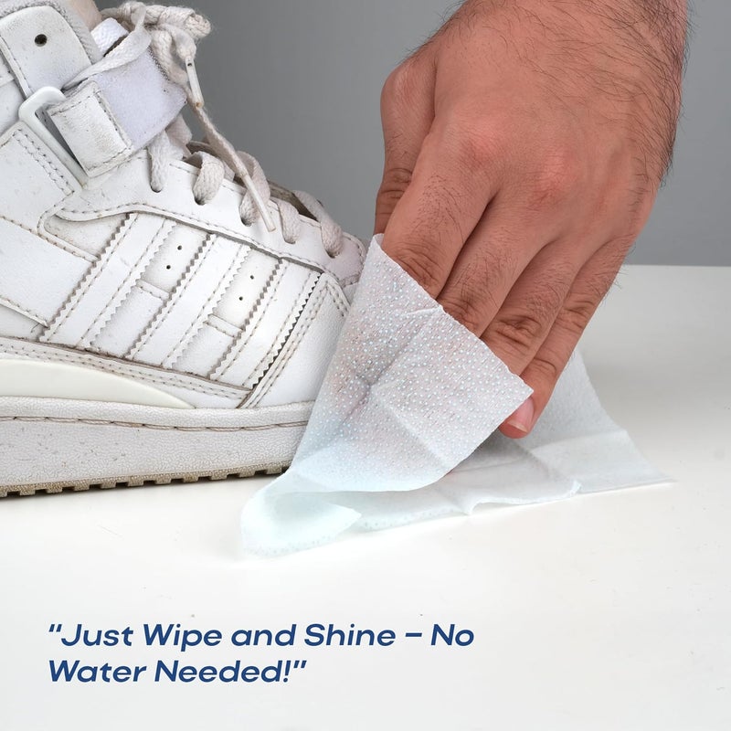 MUDY Shoe Cleaner Sneaker Cleaner Wipes 35 Packs Suede Leather Tennis Quick Cleaning Disposable Travel Portable Removes Dirt, Stains - Image 3